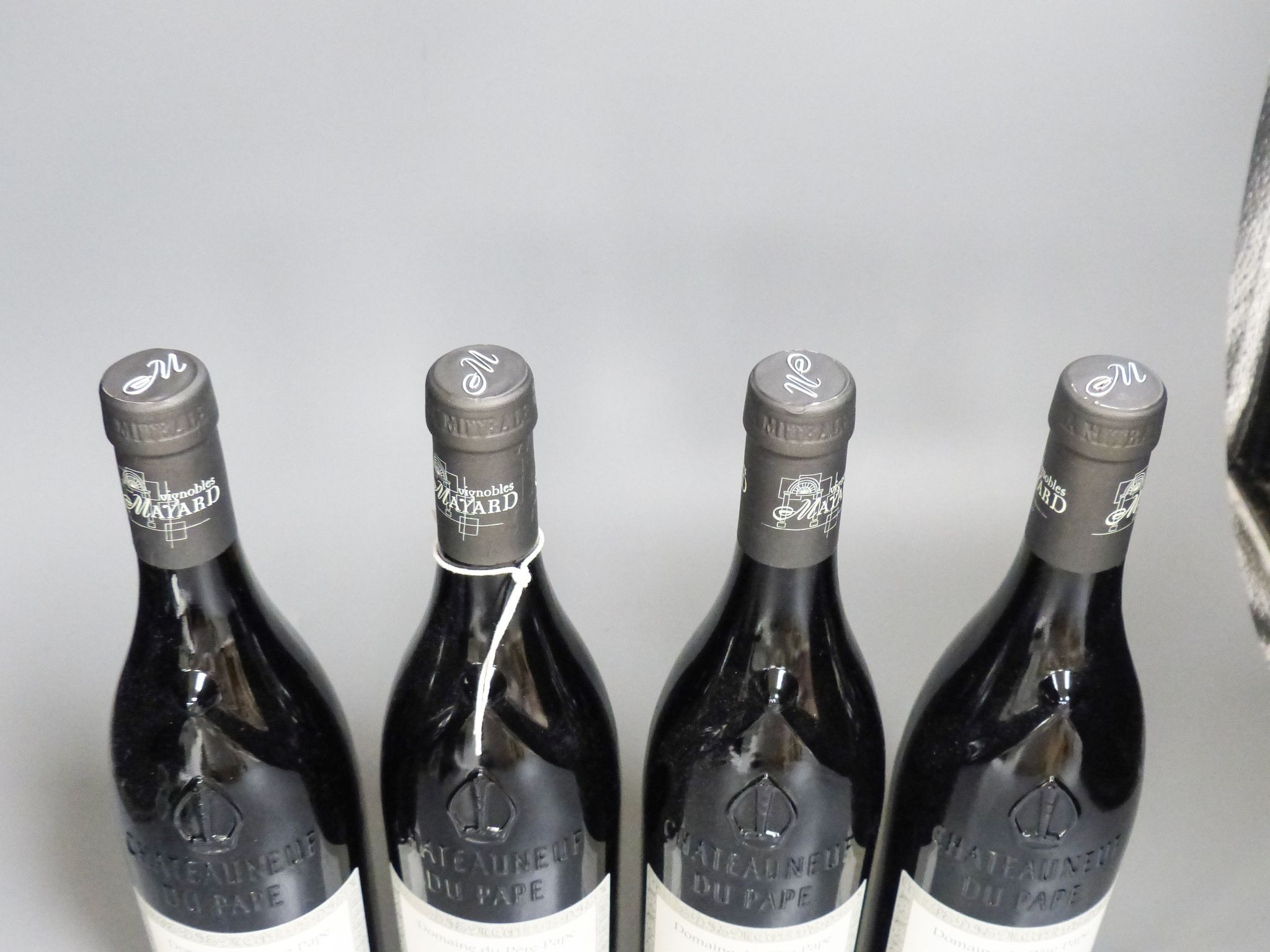 Four bottles of Vignobles Mayard Chateauneuf du Pape Pere du Pape, 2011